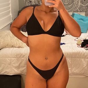 Black two piece bikini